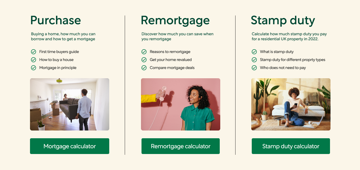 Redesigned calculator and guide pages — highest-visibility areas prioritised