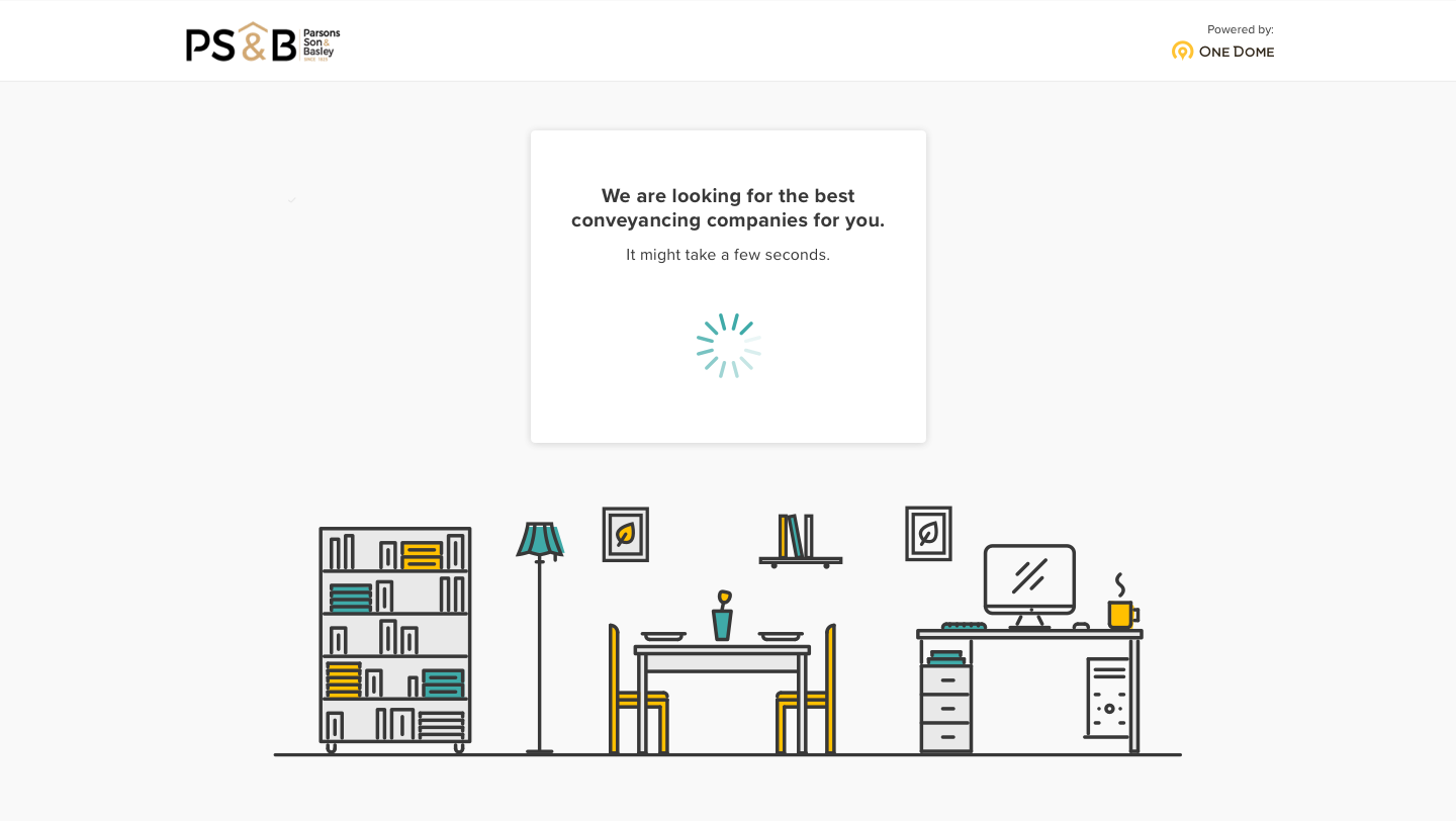 Conveyancing marketplace screen