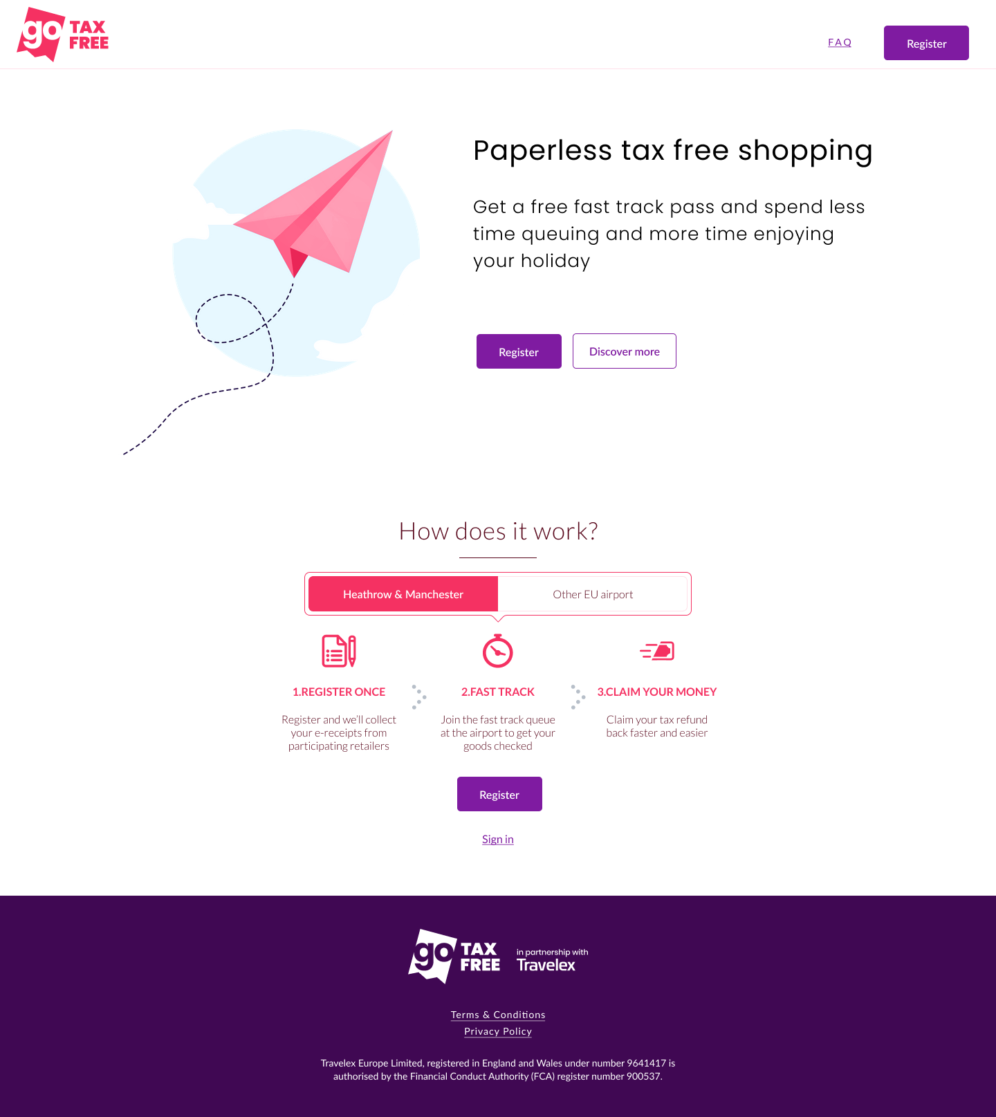 Redesigned benefit-centric homepage